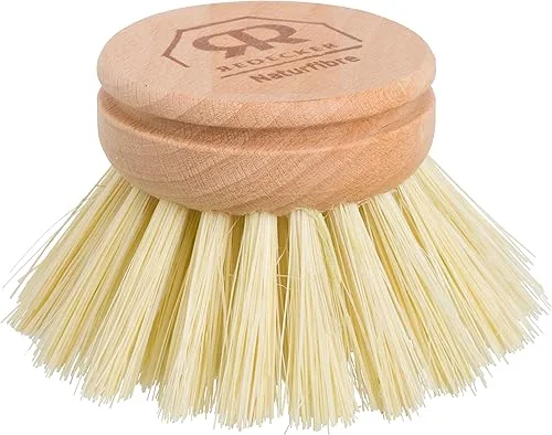REDECKER Tampico Fiber Replacement Head Made with Untreated Beechwood, 1-5/8-Inches – Wooden Dish Brush Replacement Head – Dish Scrub Brush