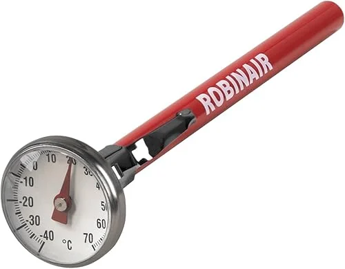 Robinair 40895 Dial Thermometer, -40° to +70°C, 1′ Face