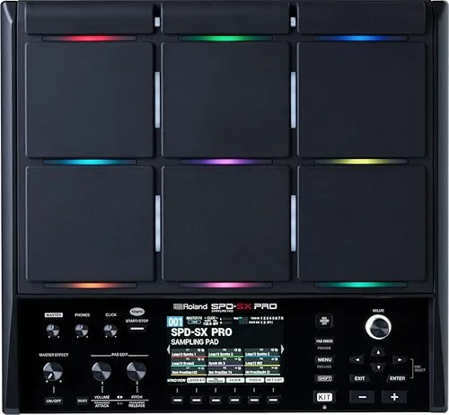 Roland SPD-SX PRO Flagship Sampling Drummers & Other Musicians | 9 Playing Surfaces, 8 External Trigger Inputs, Color Display, Customizable Pad LEDs, Onboard FX & More