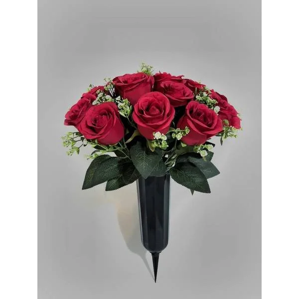 Rose Bouquet with Cone Vase