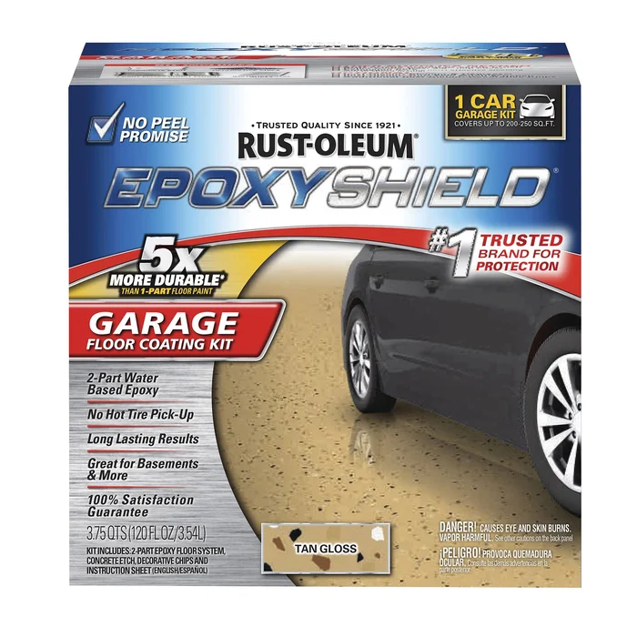 RUST-OLEUM 251966 Floor Coating, Gloss, Tan, 1 gal, Can