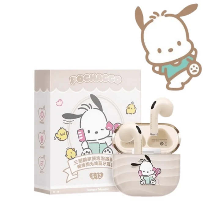 S12 Bluetooth Headphones Hello Kitty & Pacha Dog Couple Wireless Noise Cancelling Semi-In-Ear Pacha Dog 1 Pair