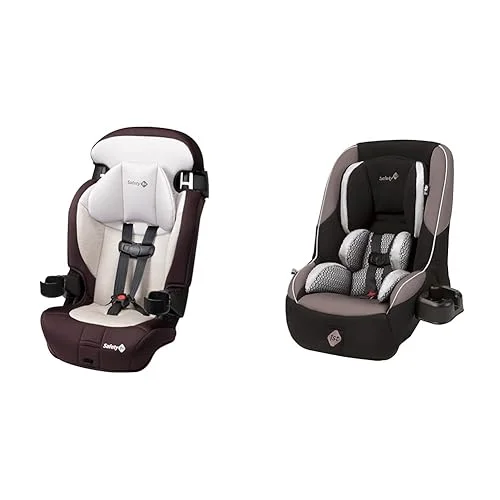 Safety 1st Grand 2-in-1 Booster Car Seat, Extended Use: Forward-Facing with Harness & Guide 65 Convertible Car Seat, Chambers, Black