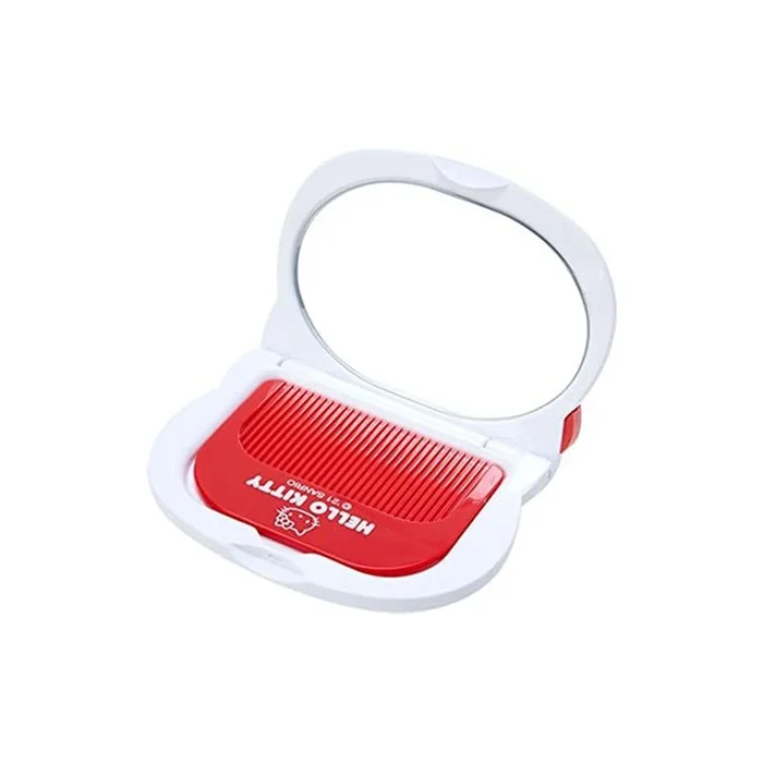 Sanrio folding mirror with comb [Hello Kitty]【Special Price】