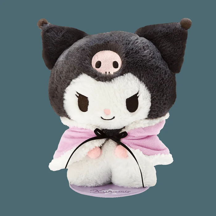 Sanrio Kuromi Soft Plush Sandbag with Detachable Base Girly Cape #Pitatto Friends