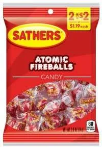 Sathers Atomic Fireballs, 2.6 oz (12 Count)