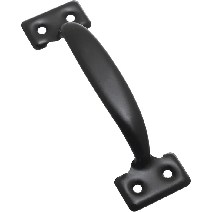 Satin Black Door And Drawer Pull Handle, 5 And Three Quarter Inches Length
