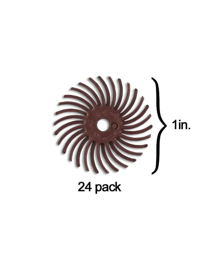 Scotch-Brite™ Radial Bristle Disc 1” Brown 36Grit (24 Pack)
