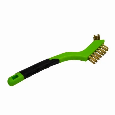 Scratch Brush, Plastic Handle, Brass Bristles, 3 X 7 Rows
