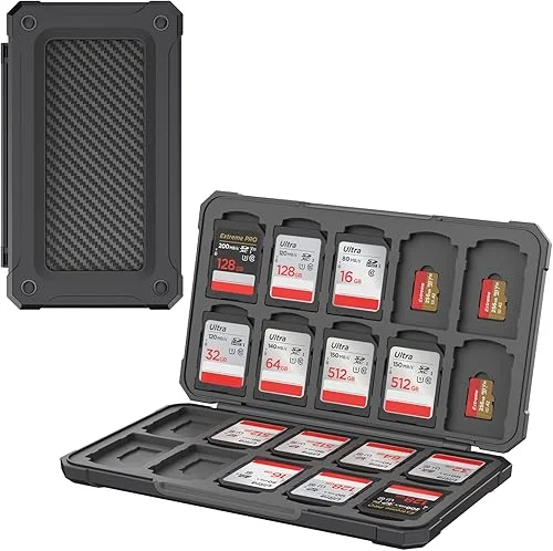 SD Card Holder Memory Card Case for SD/TF Cards, Memory Storage Organizer for 20 SDXC SDHC and 20 TF Cards