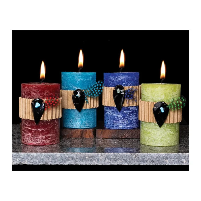 Set of 4 Arrowhead Candles