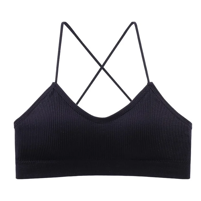 Sexy Back Anti Glare Gathering Bra Black One Size 1 Piece