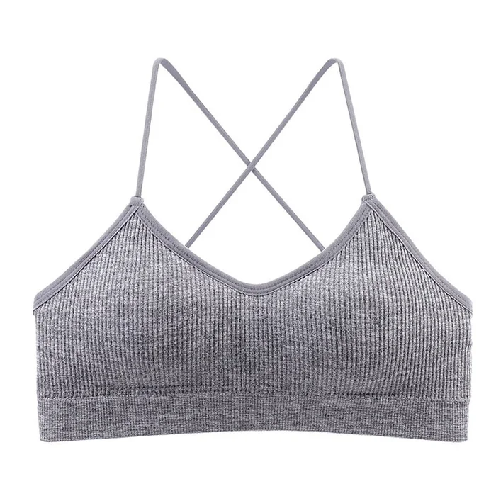 Sexy back Anti Glare Gathering Bra Grey One Size