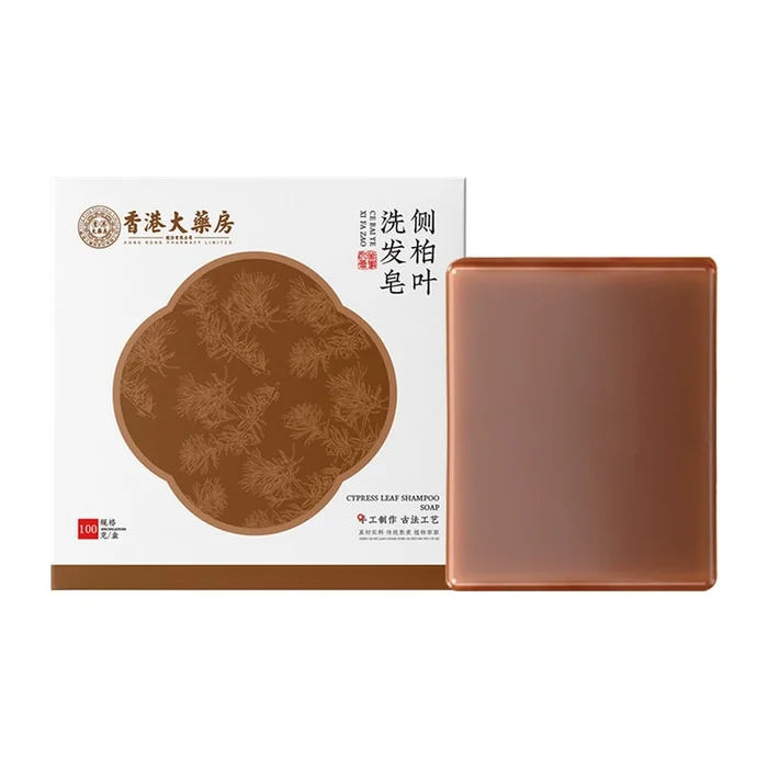 Side Cedar Leaf Shampoo Soap Hair Nourishing and Hair Strengthening Shampoo Soap He Shou Wu 100g/box