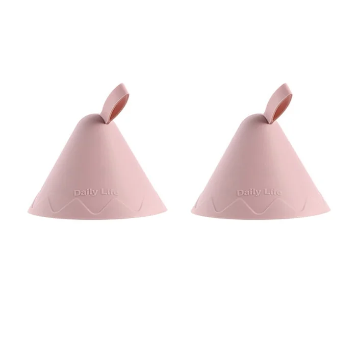 Silicone Gloves Insulation Gloves Coffee Pink 2pcs