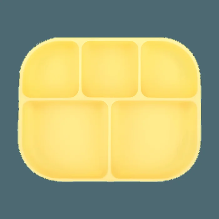 Silicone Suction Toddler Plate Grip Food-grade For Kids Dinnerware Lemon, 8.82×7.09×1.69″