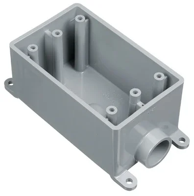 Single Gang Pvc Field Service End Box, 3/4 In.
