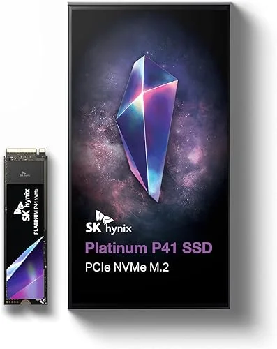 SK hynix Platinum P41 2TB PCIe NVMe Gen4 M.2 2280 Internal Gaming SSD, Up to 7,000MB/S, Compact SSD Form Factor – Solid State Drive with 176-Layer NAND Flash