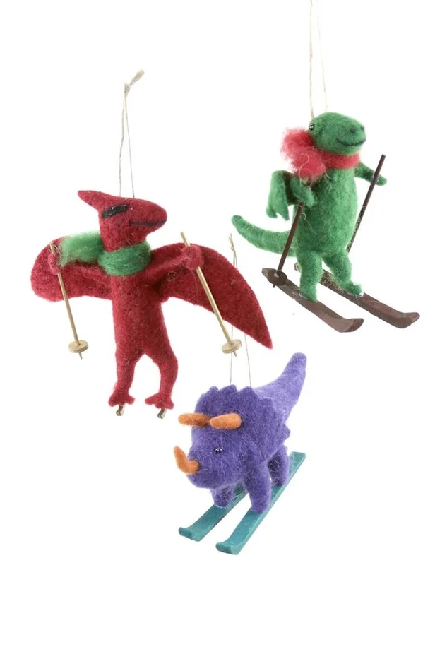 Ski Rex Ornaments Set of 3