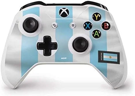 Skinit Decal Gaming Skin Compatible with Xbox One S Controller – Originally Designed Argentina Soccer Flag Design