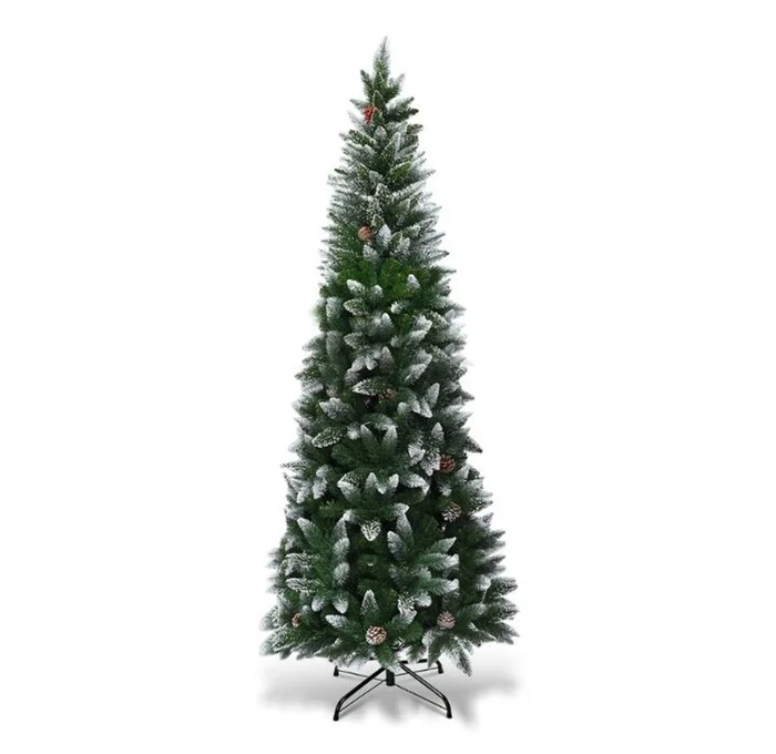 Snow Flocked 5, 6, or 7.5ft Pencil Christmas Tree