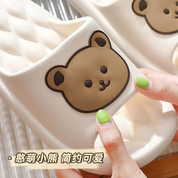 Soft elastic comfortable slippers for women in summer khaki color 1 pair size 42-43 for outdoor wear cute dormitory