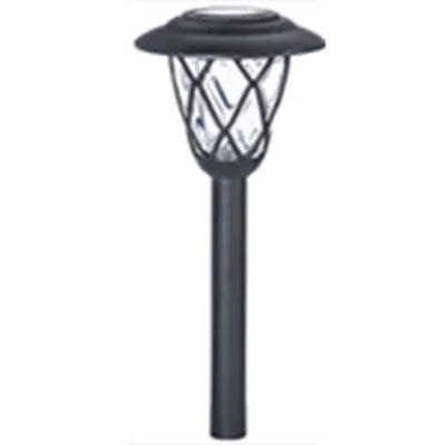 Solar Led Path Light, Black Plastic