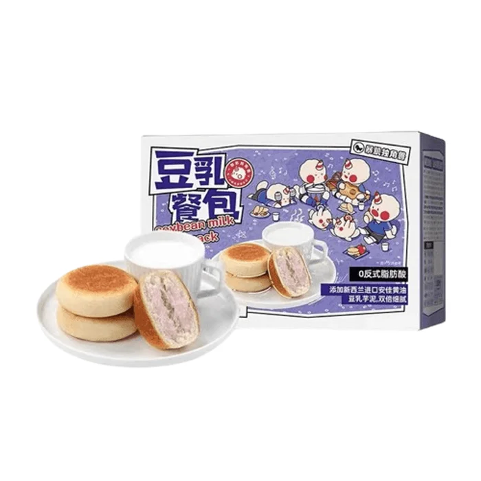 Soy milk meal packs bread breakfast snacks whole wheat natto meal replacement 360g per box