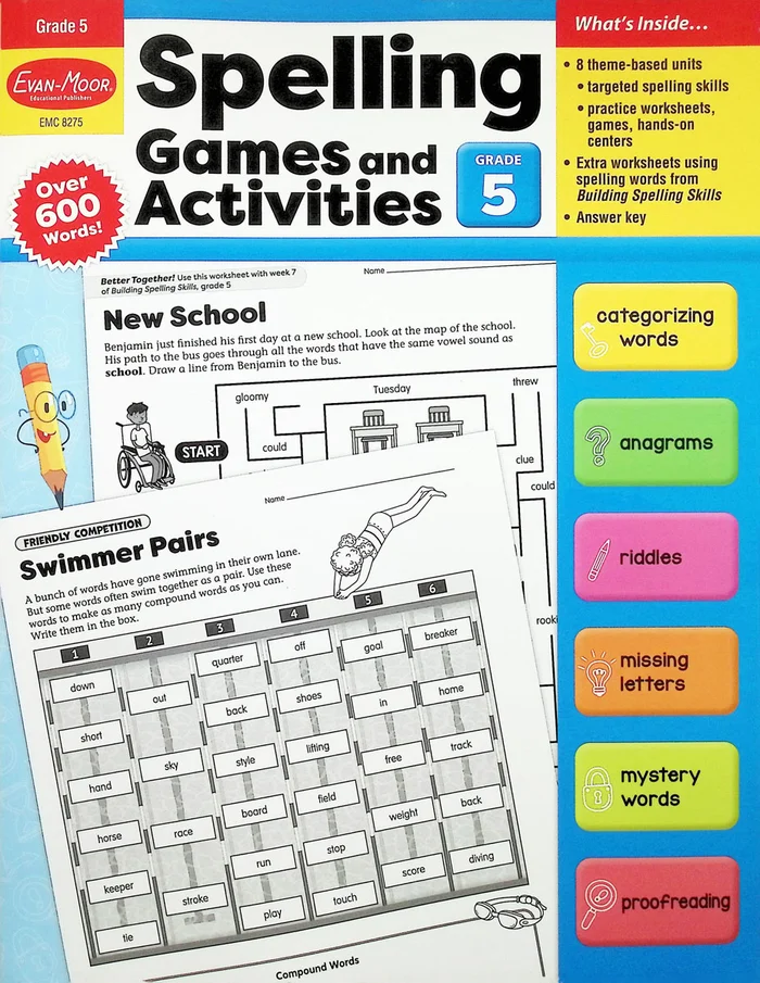 Spelling Games and Activities, Grade 5
