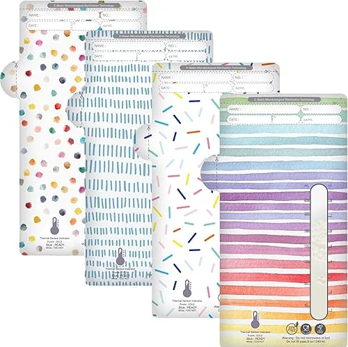 Sposie Breastmilk Storage Bag Freezer Bags with Pour Spout – 8 Ounce Capacity, BPA Free, Leak Proof, Temperature Sensor, Compatible with Most Breast Pumps for Breastmilk Freezer Storage, 100 ct.
