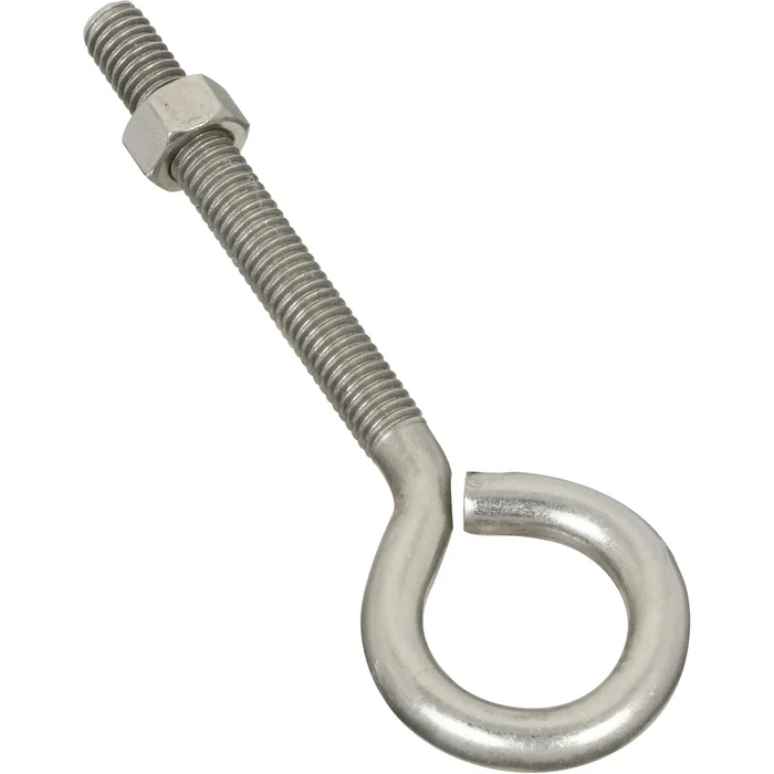 Stainless Steel Eye Bolts, 3/8 Inch Diameter By 5 Inch Length