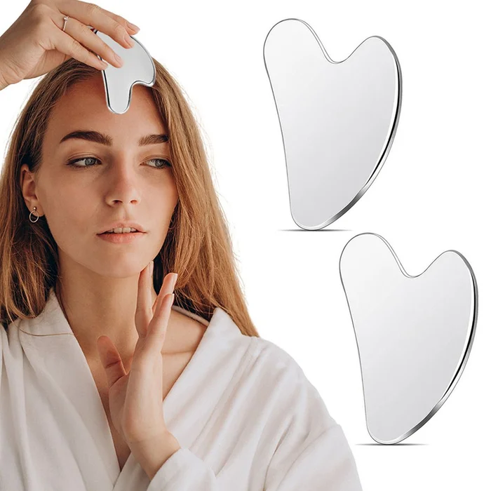 Stainless Steel Gua Sha Massage Skin Care Tool (2-Pack)