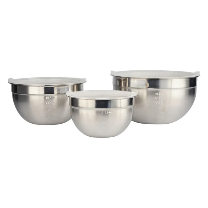 Stainless Steel Nested Mixing Bowl with lips 6 pieces set