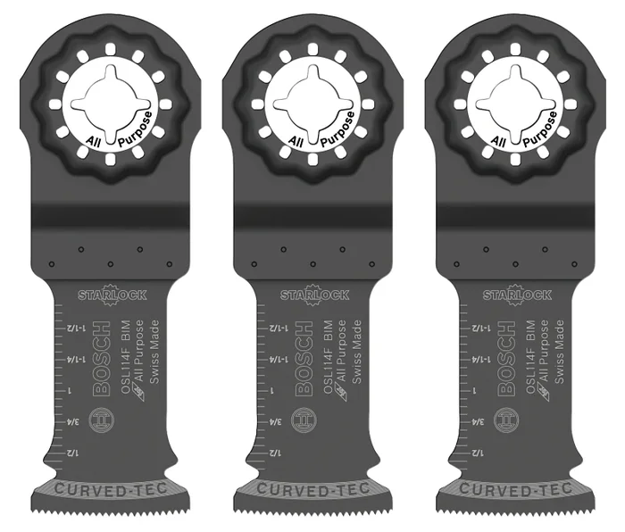 Starlock Osl114f-3 Oscillating Blade, 1-1/4 In, Bi-metal, 3/pk