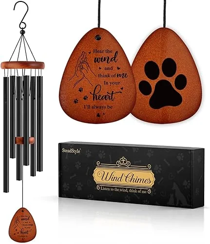 SteadStyle Dog Memorial Gifts for Loss of Dog, Pet Memorial Wind Chime, Loss of Dog Sympathy Gift, Dog Remembrance Gift in Memory of Dog Cat,Loss of Pet Gifts