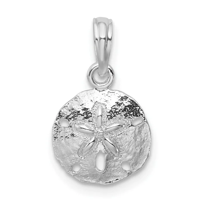 Sterling Silver Textured Sand Dollar Pendant