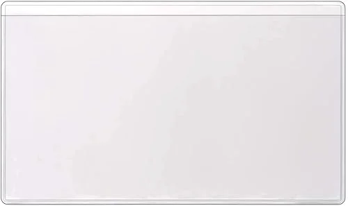 StoreSMART – 3′ x 5 1/4′ – Non-Adhesive Plastic Vinyl Pocket – Index Card Sized – Open Long Side – 10 Pack – PE106L-C-10