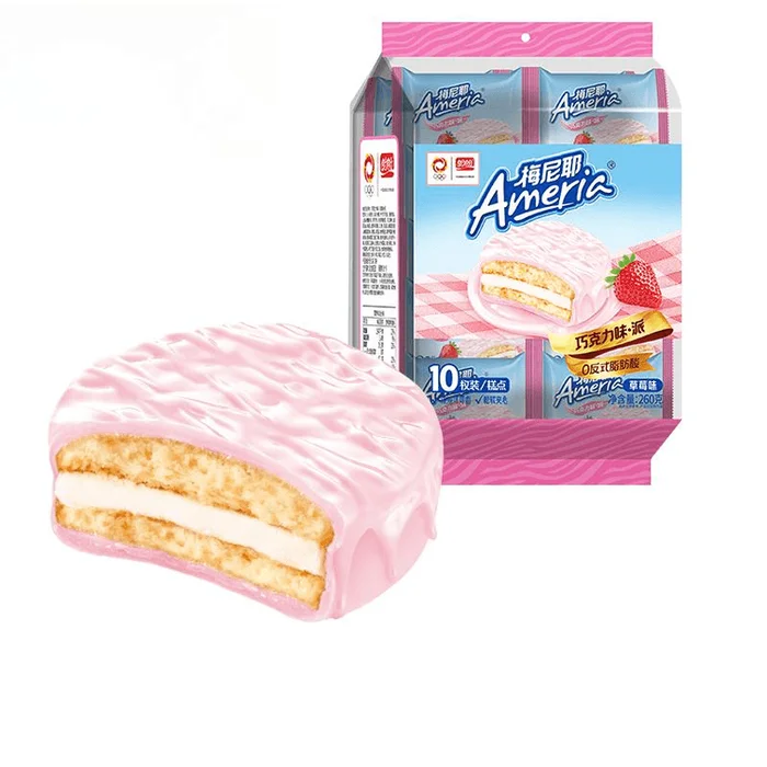 Strawberry Chocolate Flavored Filled Pie 260g*1 Bag