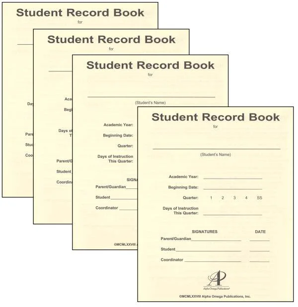 Student Record Book (Set of Four)
