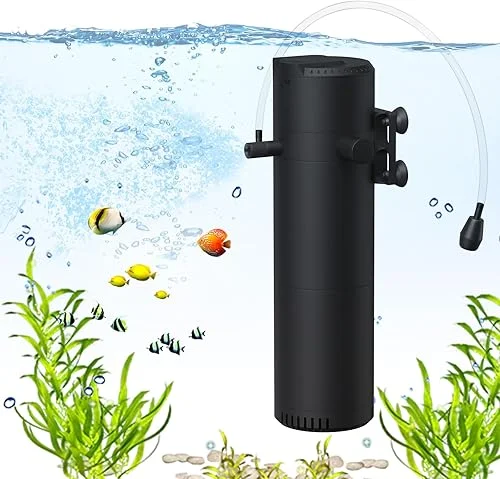 Submersible Aquarium Filter for 30-75 Gallon Tanks,210GPH Internal Fish Tank Filters Freshwater & Saltwater Compatible,Turtle Tank Filter