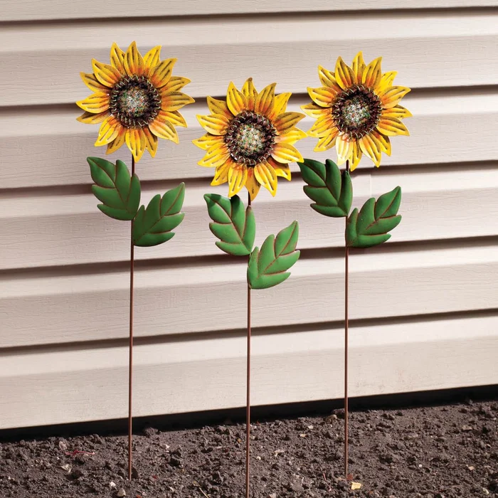 Sunflower Stakes Set of 3 by Fox River Creations™