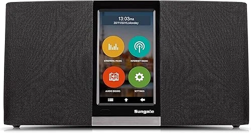 Sungale Wi-Fi Internet Radio…Listen to Thousands of Radio Stations & Streaming Music Through an Assortment of Popular apps with User Friendly Touchscreen