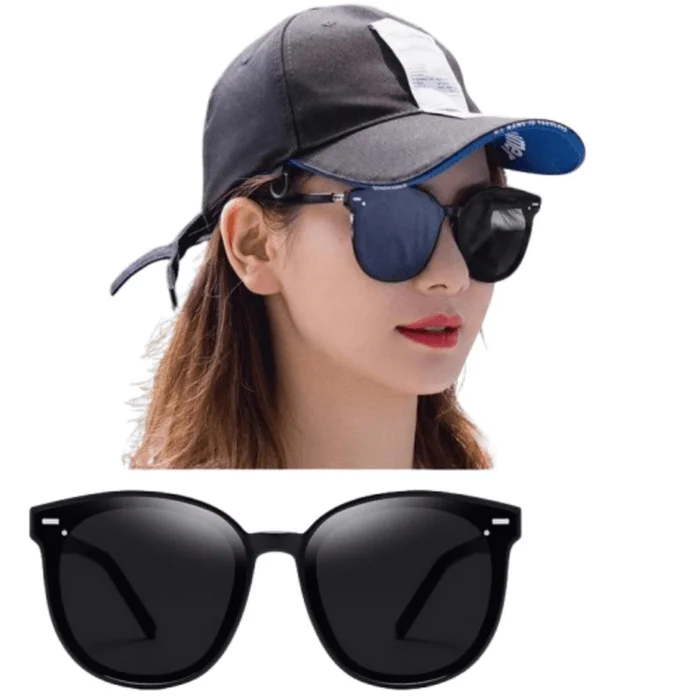 Sunglasses female male sunscreen sun glasses show face small B models (high-definition polarised) 1 pair of packages