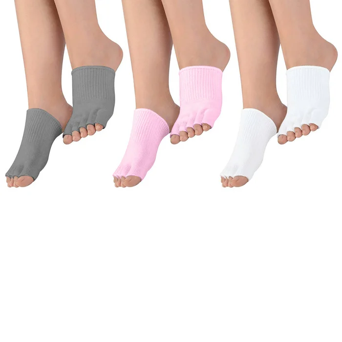 Support & Recovery Pain Relief Open-Toe Gel Compression Sleeve (3-Pair)