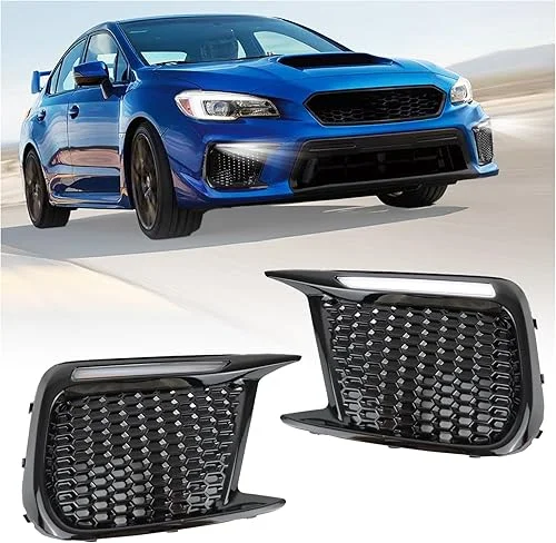 Switchback White/Amber LED DRL Front Fog Daytime Running Light Sequential Flash Turn Signal Feature Compatible with Subaru WRX STI 2018 2019 2020 2021 Accessories