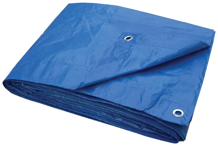T0810bb70 Light Duty Tarpaulin, 10 Ft L X 8 Ft W, Blue Polyethylene