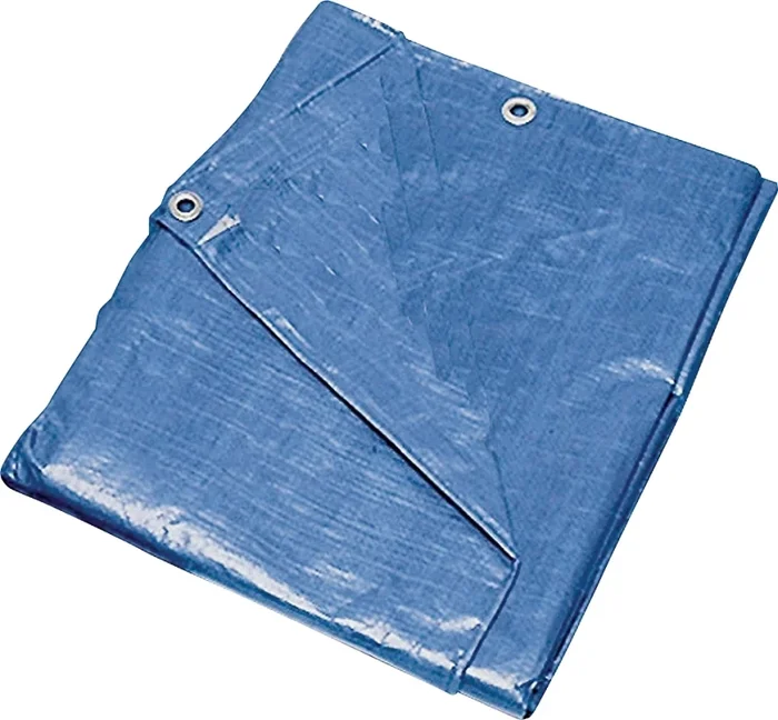 T1216bb90 Blue Tarpaulin, 16 Ft L X 12 Ft W, 5 Mil Thick