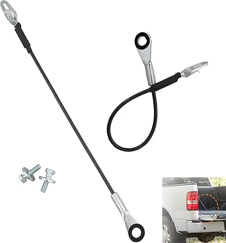 Tailgate Cable Strap with Bolt – Compatible with 2007-2016 Chevrolet Silverado and GMC Sierra Models 25838260 25838261 11609938