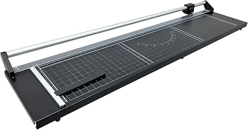 TECHTONGDA Rotary Paper Trimmer, 48′ Cut Length, Professional Paper Cutter with 2 Spare Blades, Angle Line, Self-Sharpening, 8-10 Sheets Capacity for Offices, Schools and Crafts