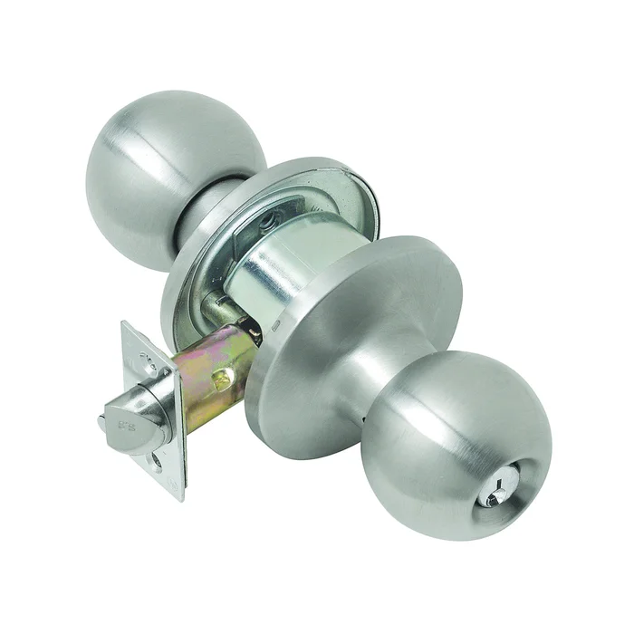 Tell Manufacturing CL100053 Entry Ball Knob, Steel, Satin Stainless